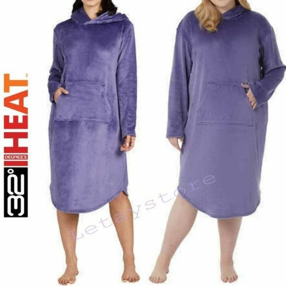 32 Degrees Other - NWT 32 Degrees Super Soft Velour Relaxed Fit Kangaroo Pocket Hooded Pj Lounger